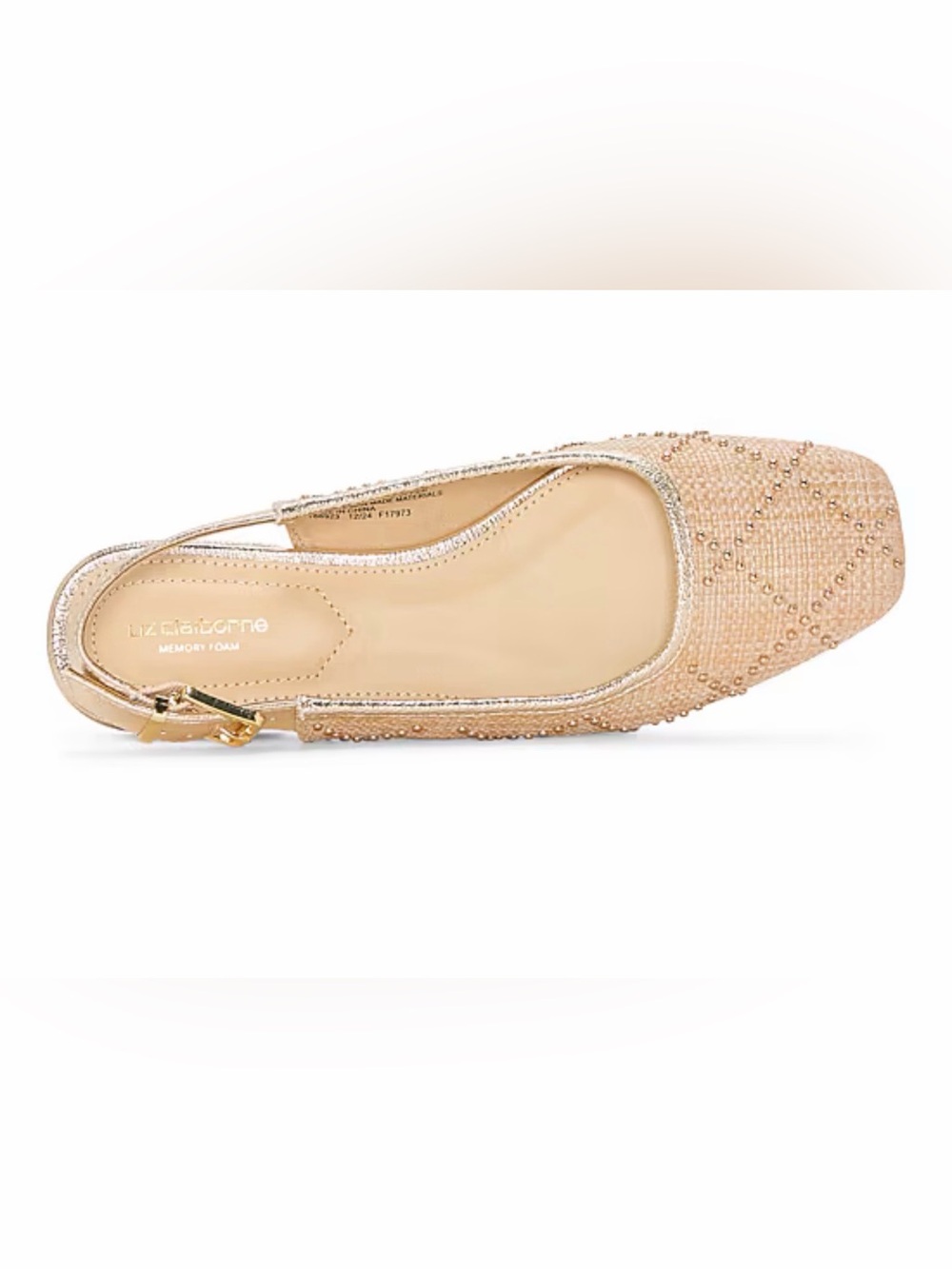 Liz Claiborne Deirdra Womens Square Closed Toe Ballet Flats Size 6.5